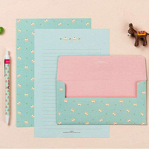 Подробные сведения о   for girls Strawberry Cake Letter set - 4sh writing stationary paper 2sh envelope