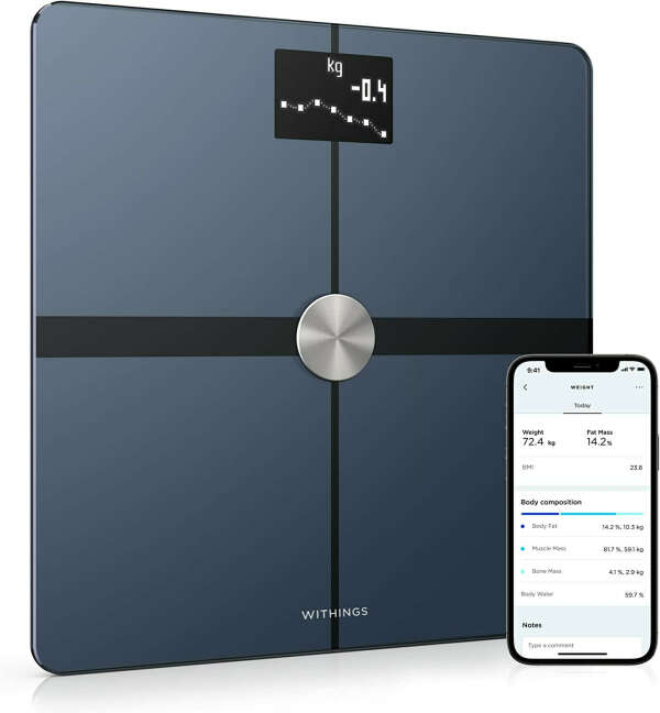 Withings Body+ - Digital Wi-Fi Smart Scale with Automatic Smartphone App Sync, Full Body Composition Including, Body Fat, BMI, Water Percentage, Muscle & Bone Mass, with Pregnancy Tracker & Baby Mode : Amazon.ca: Everything Else
