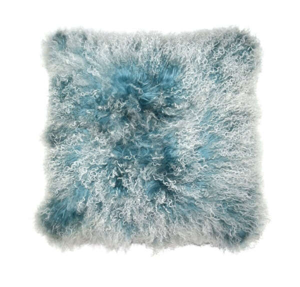 Creme Blue | Double Dipped Mongolian Pillow