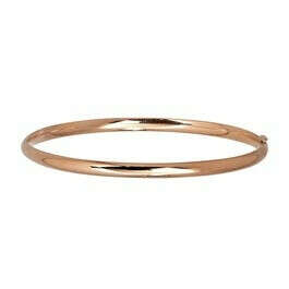 Endura Gold® Polished Hinge Bangle Bracelet in 14K Rose Gold