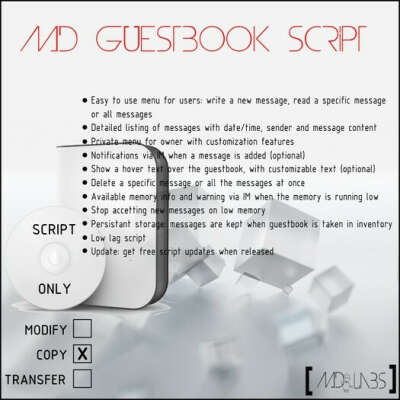 MD Guestbook Script