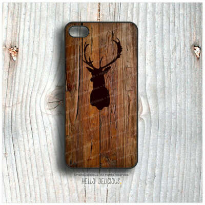 iPhone 5 Case Wood Print, iPhone 5s Case Deer Antlers, iPhone 4 Case, iPhone 4s Case, Stag iPhone Case, Rustic Wood iPhone Cover T10