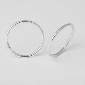 Серьги-кольца из серебра небольшие