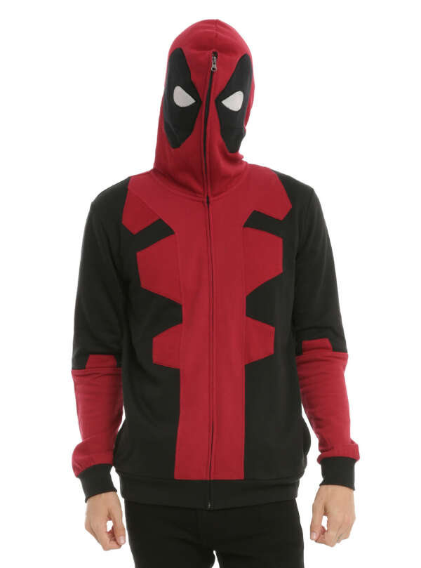 Marvel Deadpool Costume Full Zip Hoodie