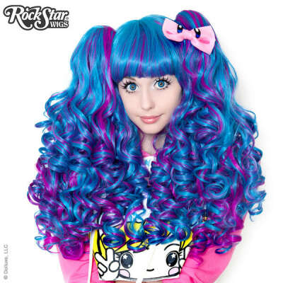 Gothic Lolita Wigs®  Baby Dollight™ Collection - 00016 Turquoise & Magenta Blend