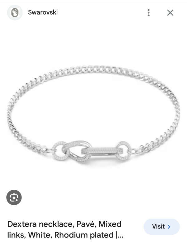 Collier Dextera Pièce d’exception, Liens mélangés, Blanc