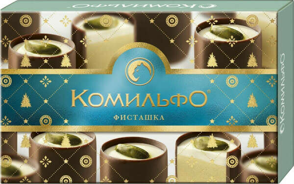 Конфеты шоколадные Комильфо Фисташка, с двухслойной начинкой, 116 г