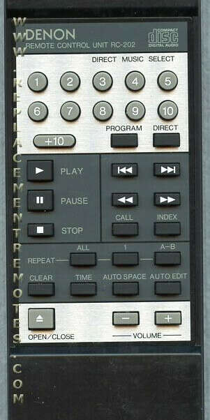 DENON RC202 CD Player Remote Control