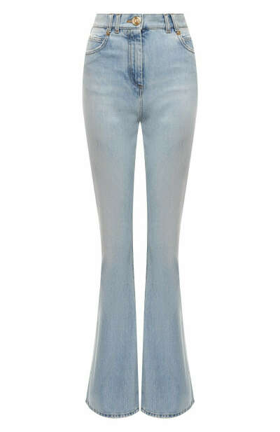 Женские голубые джинсы BALMAIN
