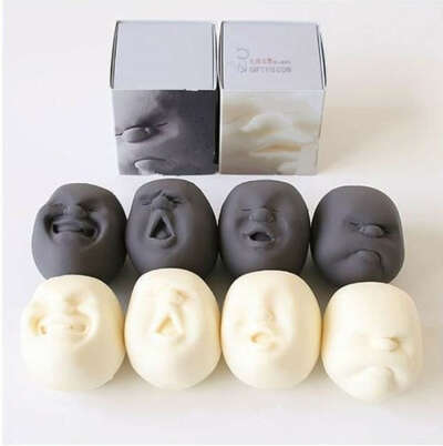 New Funny Japanese Stress Sphere Reliever Anti-stress Human Face Balls Toys - 6A