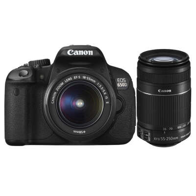 Canon EOS 650D Kit 18-55 IS II + 55-250 IS II (черный)