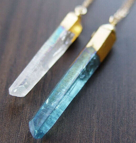 Vanilla Quartz Gold Dipped Necklace