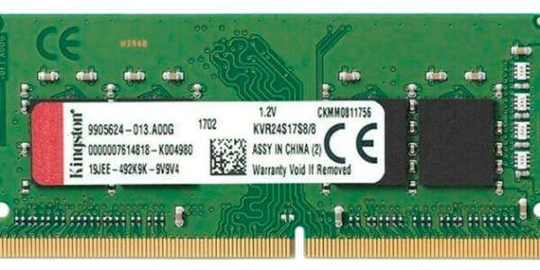 Оперативная память 8 GB 1 шт. Kingston ValueRAM KVR24S17S8/8
