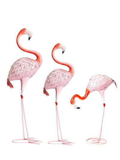 Фламинго металлический 100 см (Розовый)
