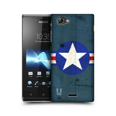 HEAD CASE AMERICAN POST WAR NATION MARKINGS BACK CASE FOR SONY XPERIA J ST26i