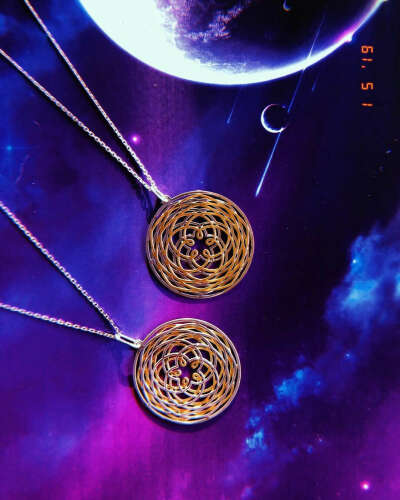 Серебряная подвеска - Траектория Венеры (с цепочкой)