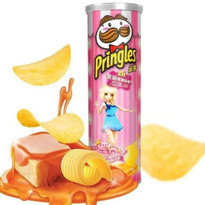 Сладкие чипсы Pringles Масло и Карамель, 110г, Китай