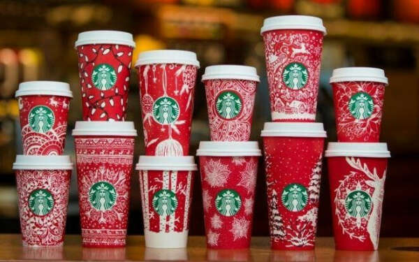 coffee paper cup christmas