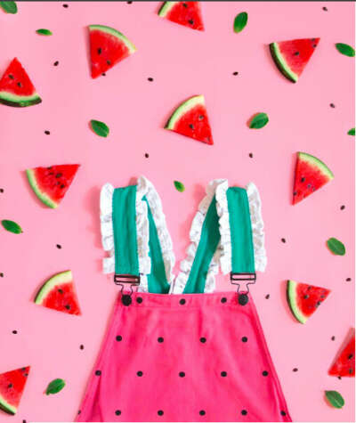 Watermelon Dungaree Dress