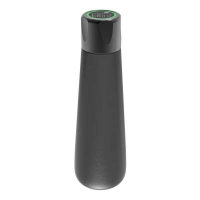 Black Thermal Water Bottle with Drinking Reminder & Temperature Display