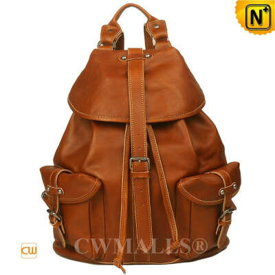 Fathers Day Gifts | Men Tanned Leather Travel Backpack CW908002 | CWMALLS.COM