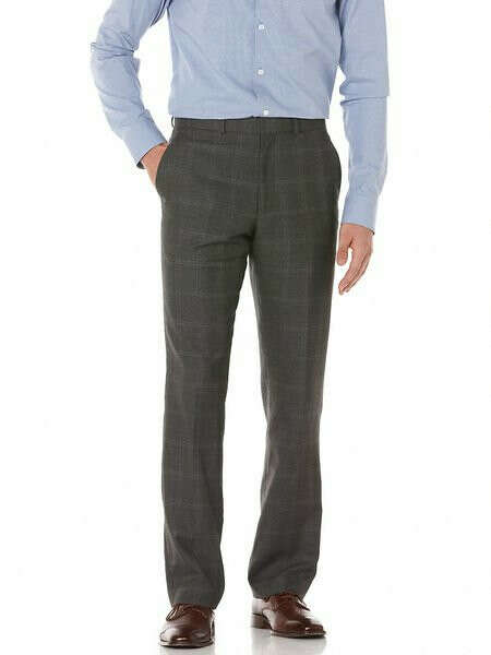 Perry Ellis Classic Fit Fine Plaid Suit Pant