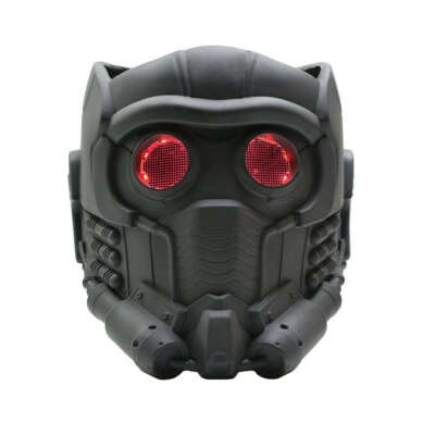 Guardians Star Cosplay Lord Mask Light Up Lifesize PVC Helmet Adults