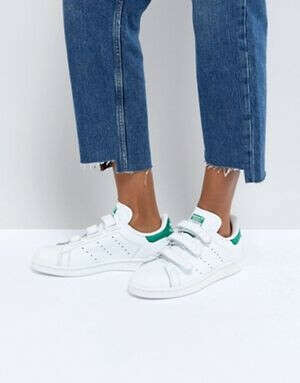 Белые с зеленым кроссовки на липучках adidas Originals Stan Smith :  @mishina-sashen-k Александра Мишина wish