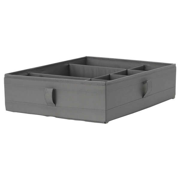 SKUBB СКУББ Ящик с отделениями, темно-серый, 44x34x11 см - IKEA