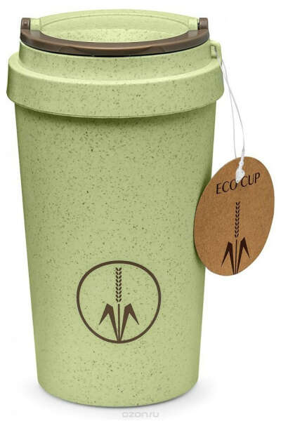 Термокружка Walmer "Eco cup", цвет: зеленый, 400 мл