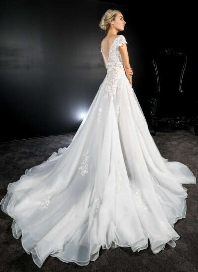 ARIA – A-line Wedding Gown With Cap Sleeves