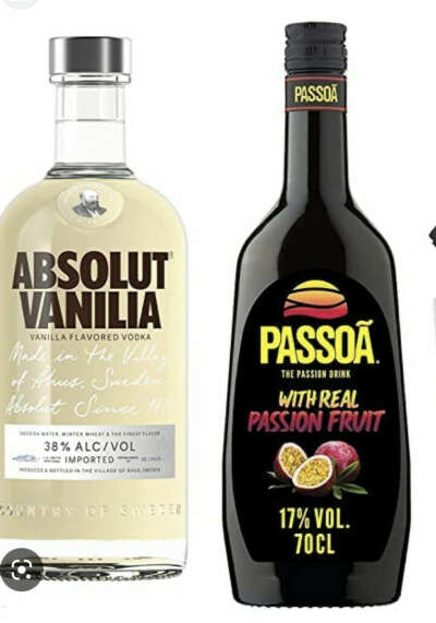 Ликер Passoã и ванильная водка Absolut