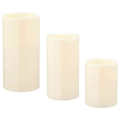 Купить ГОДАФТОН Светодиодная формовая свеча, 3 шт., с батарейным питанием, естественный по выгодной цене в интернет-магазине - IKEA