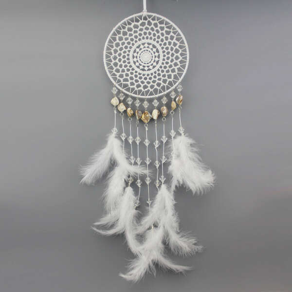 Large Size Shell & Crystal Indian Style Feather Dreamcatcher 15*50cm - brixini.com