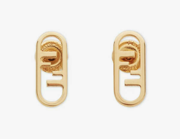 O’Lock Earrings Golden finish Gold | Fendi