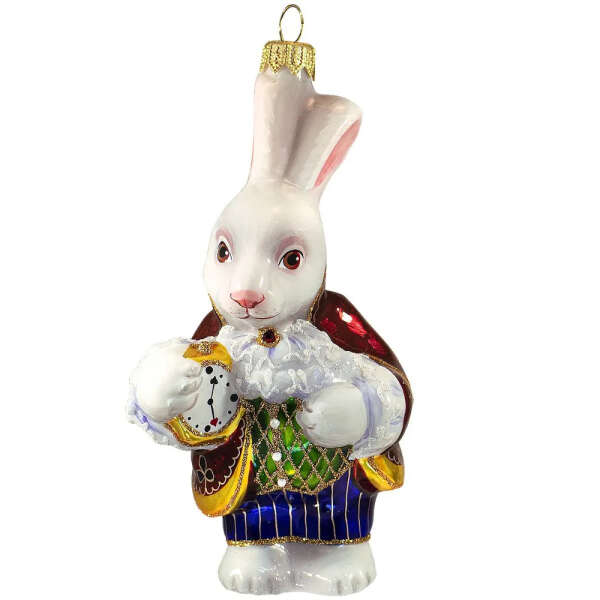 Елочная игрушка Белый кролик (Ариель)