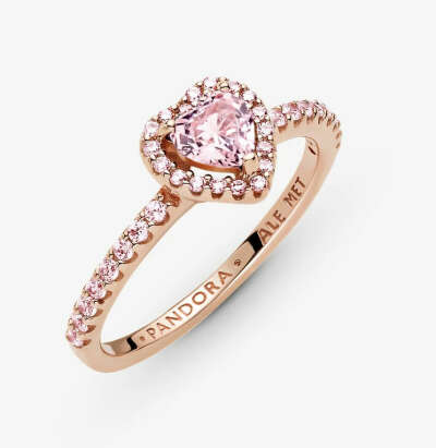 Sparkling Elevated Heart Ring