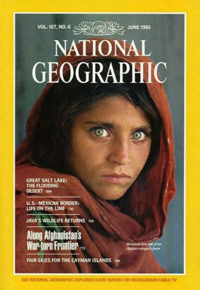 national geographic афганская девочка плакат