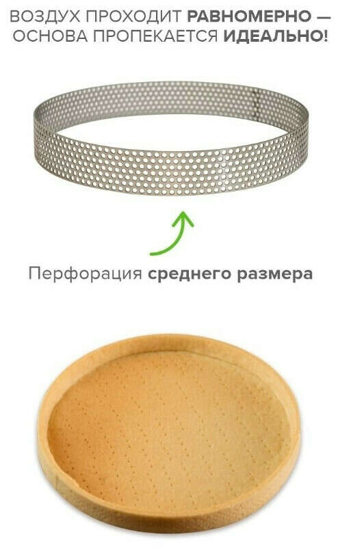 Перфорированное кольцо Форма для тарта Кольцо для тарта Кольцо для тарталеток d 21 см h 3 см