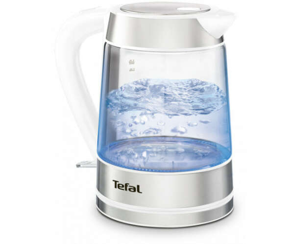 Чайник Tefal Glass Kettle KI730132 2200 Вт 1,7 л, белый