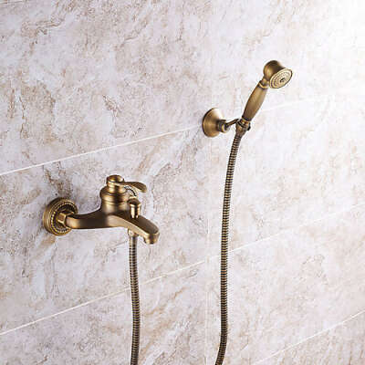 Antique Copper Wall Mounted Single Handle Two Holes Shower Faucet– FaucetSuperDeal.com