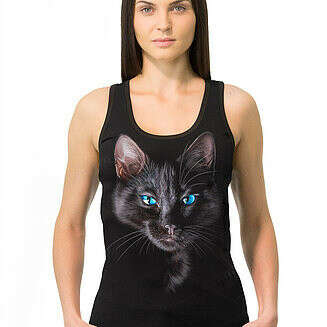 Black Cat Tank Top | Sassyshirt