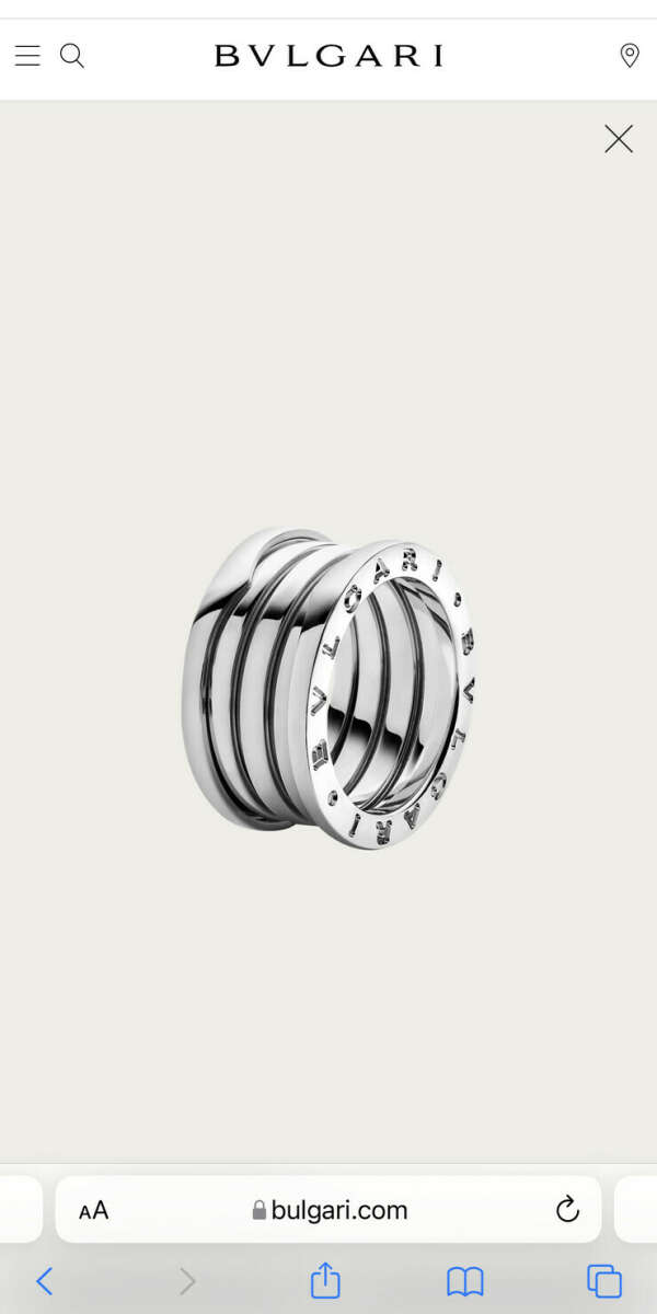 Bvlgari B.zero1  кольцо