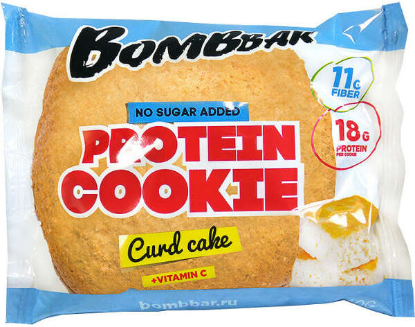 Протеиновое печенье Bombbar, творожный кекс, 60 г