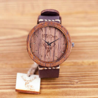 Наручные часы CLASSICA, цвет Орех, размер 43 мм