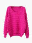 Loose Knited Sweater In Pink
