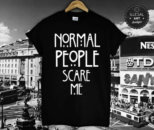 Футболка Normal people scare me