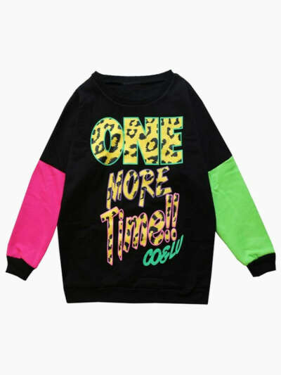 Sweatshirt With One More Time Print - Choies.com