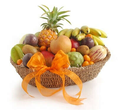 Exotic and tropical fruit basket