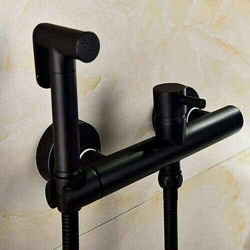 Contemporary Brass Valve Black Shower Faucet– FaucetSuperDeal.com
